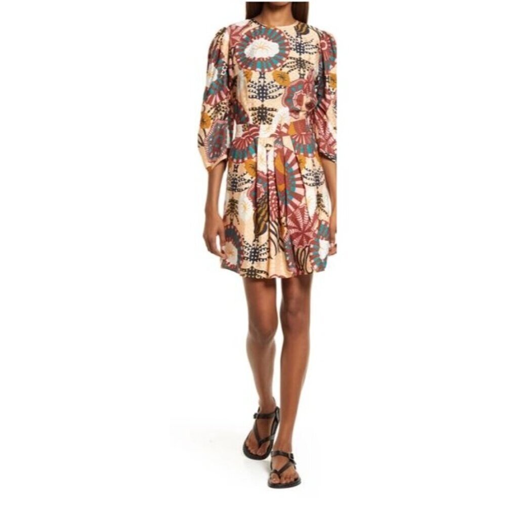 Scotch & Soda Jacquard Dress Balloon Sleeve Sz XS NWT